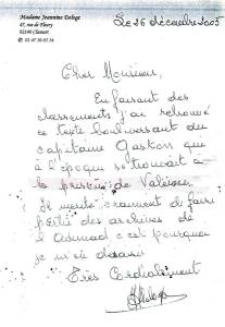 Highlight for Album: Lettre de prison  &agrave; Jeannine DELOGE